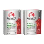 SQ/SPとGF-7Aの現行表示があるKATMOTO K9 ECO 0W-20の完全な4 L缶。GF-8包装ではありません